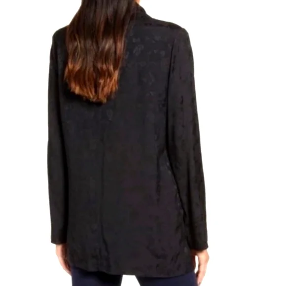 Chelsea28 Floral Print Blazer Black on Black NWT - Picture 2 of 6